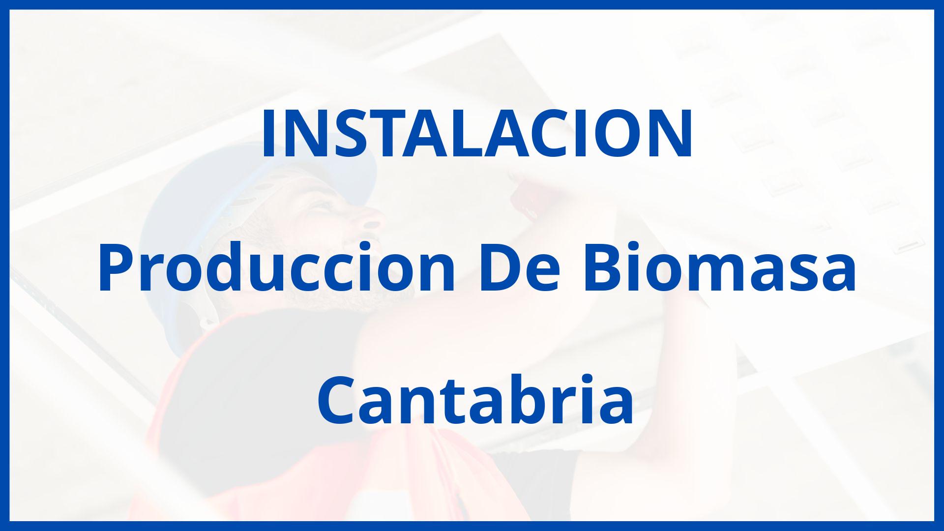 Instalacion De Produccion De Biomasa