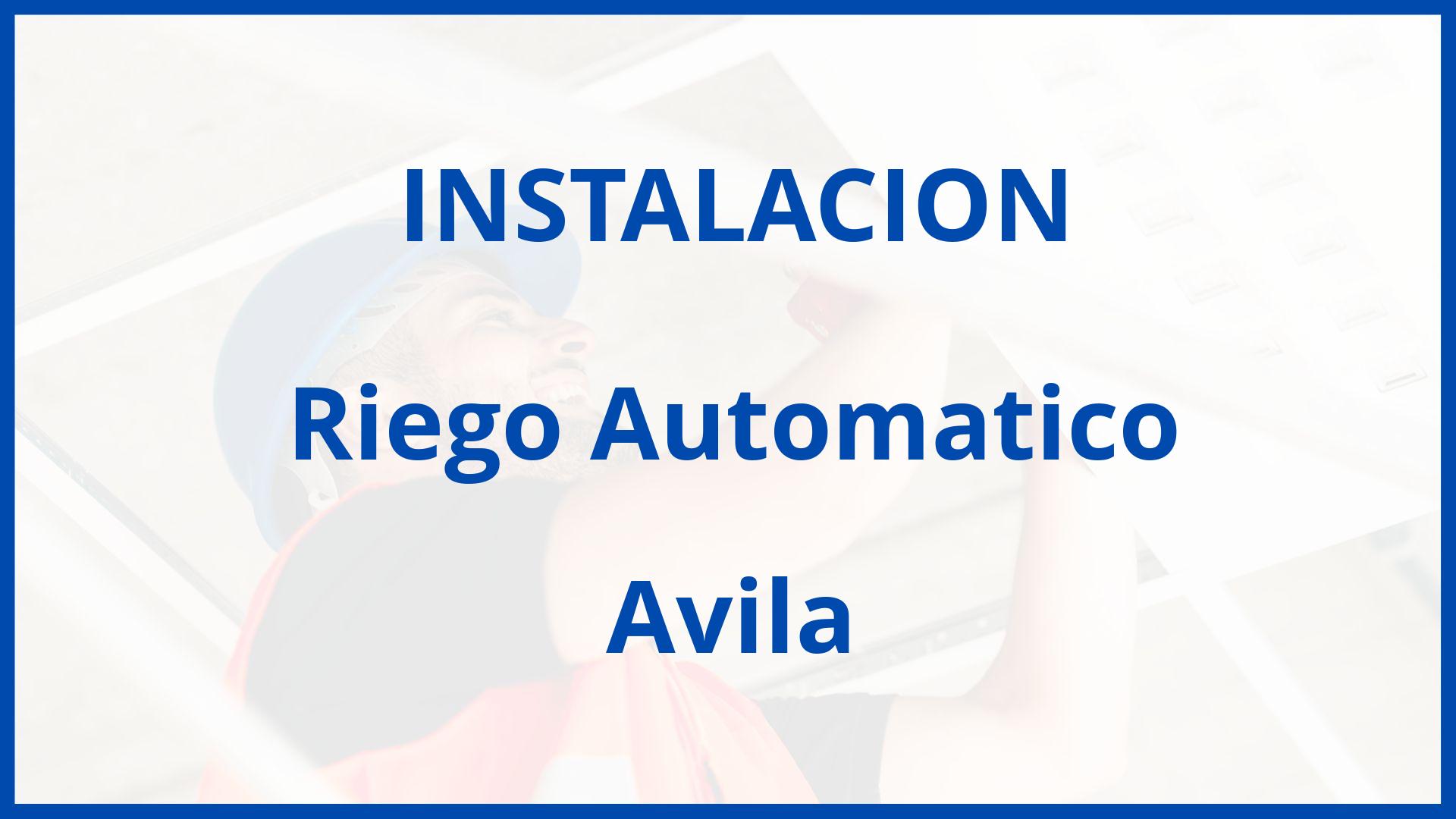 Instalacion De Riego Automatico