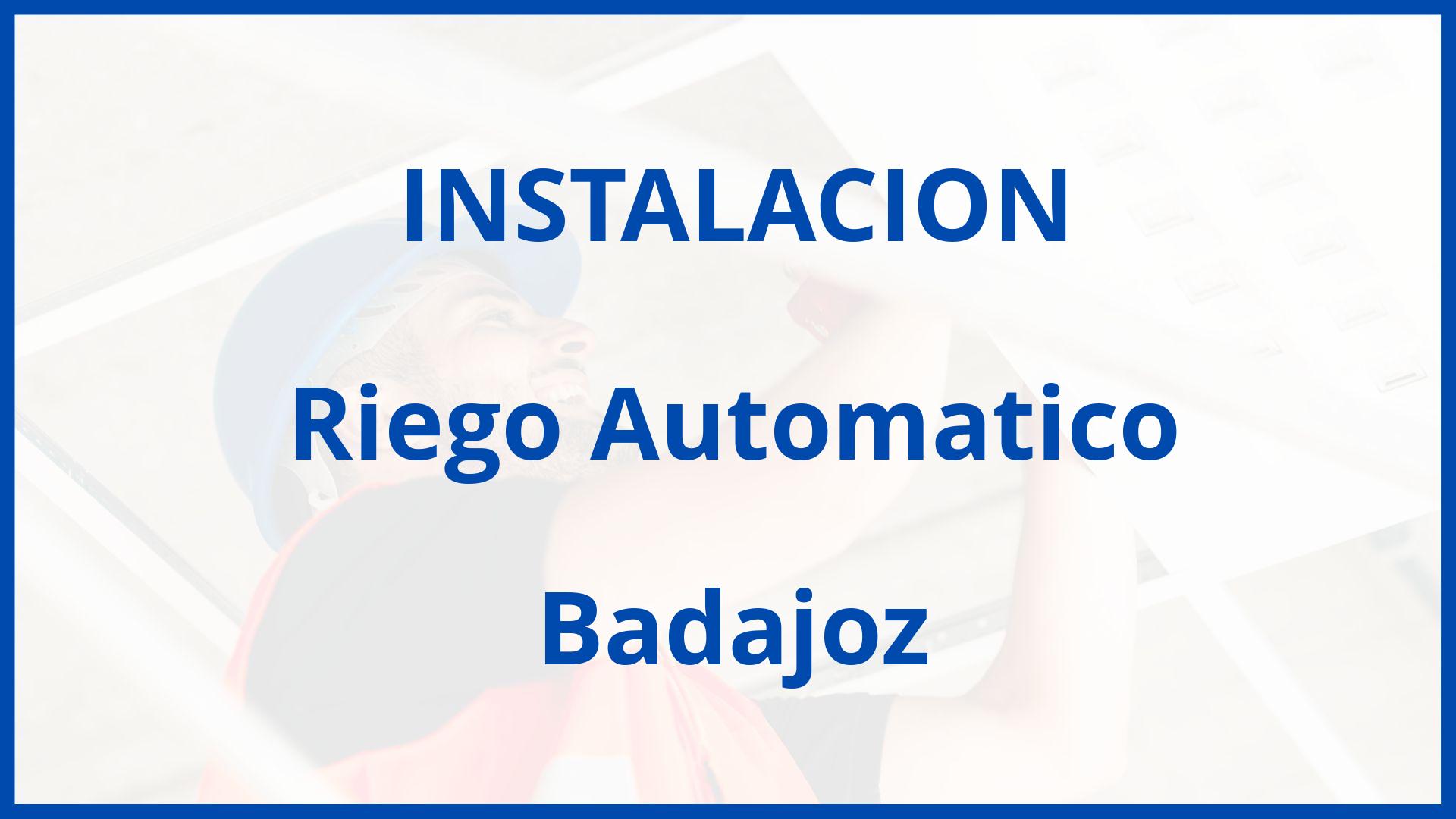 Instalacion De Riego Automatico