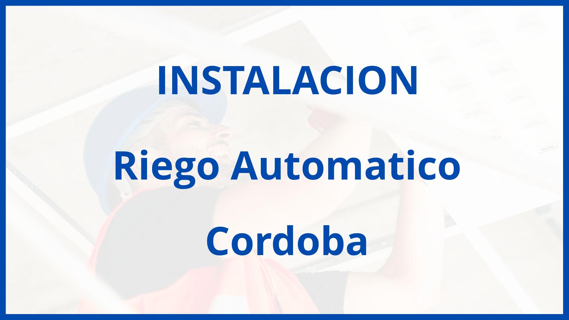 Instalacion De Riego Automatico