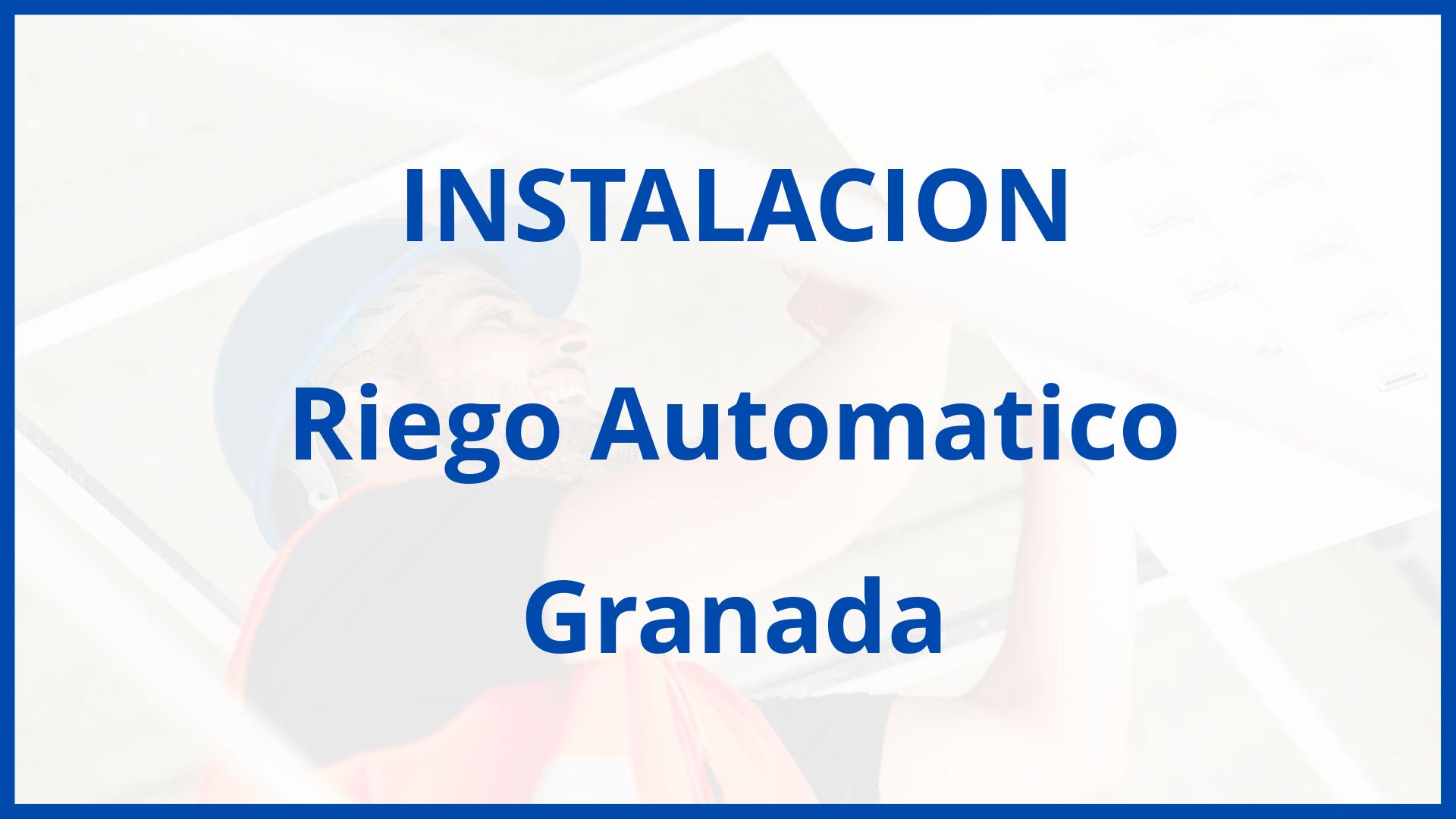 Instalacion De Riego Automatico