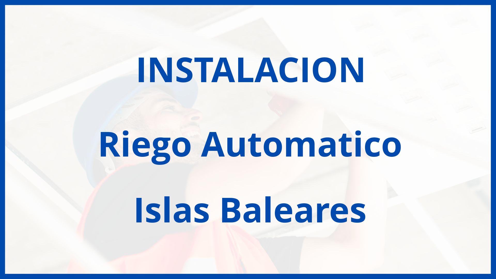 Instalacion De Riego Automatico