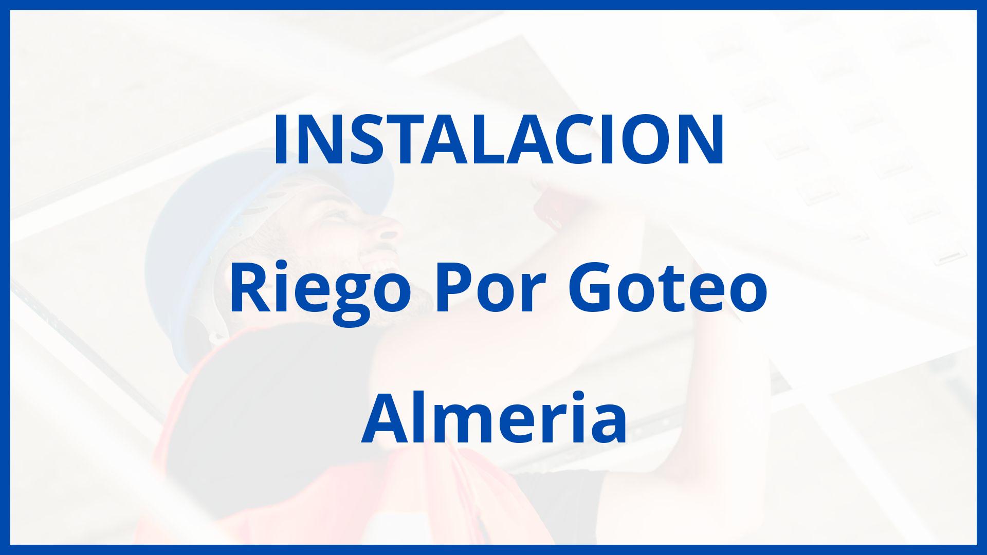 Instalacion De Riego Por Goteo