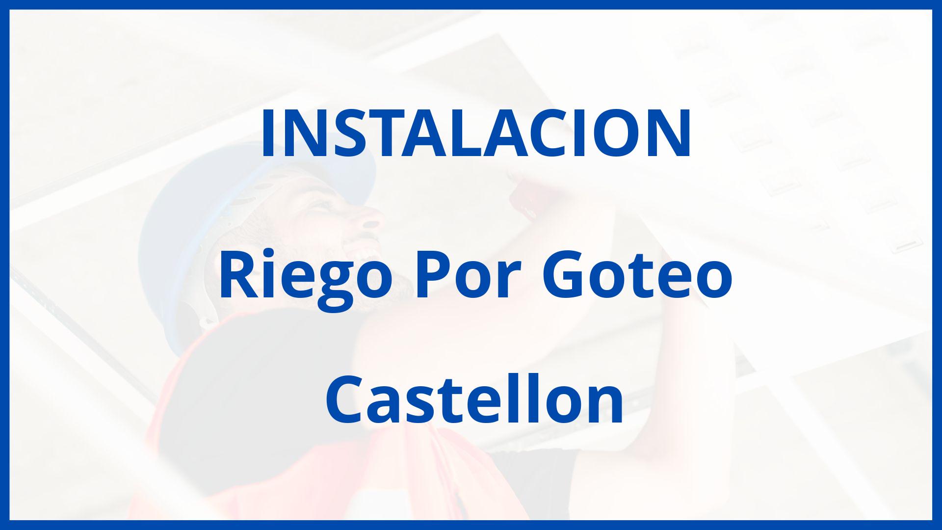 Instalacion De Riego Por Goteo