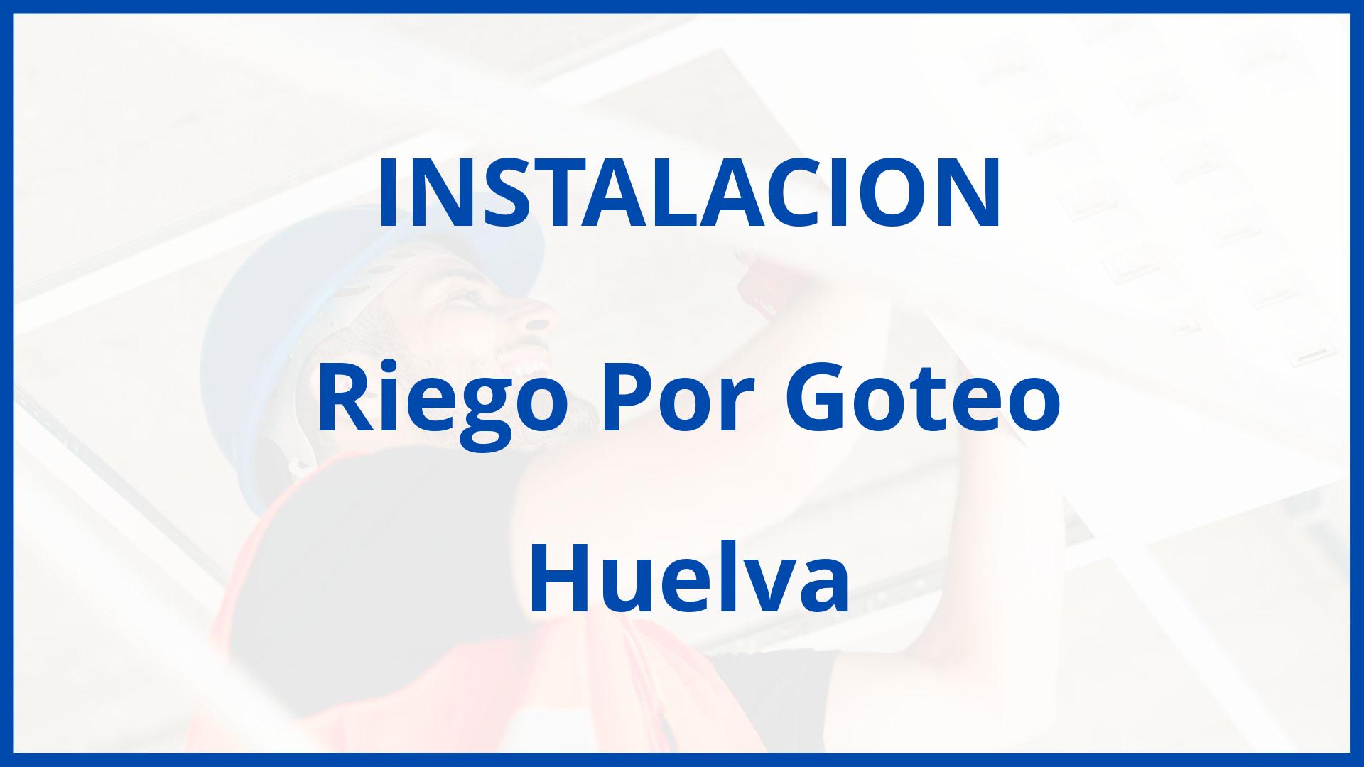 Instalacion De Riego Por Goteo