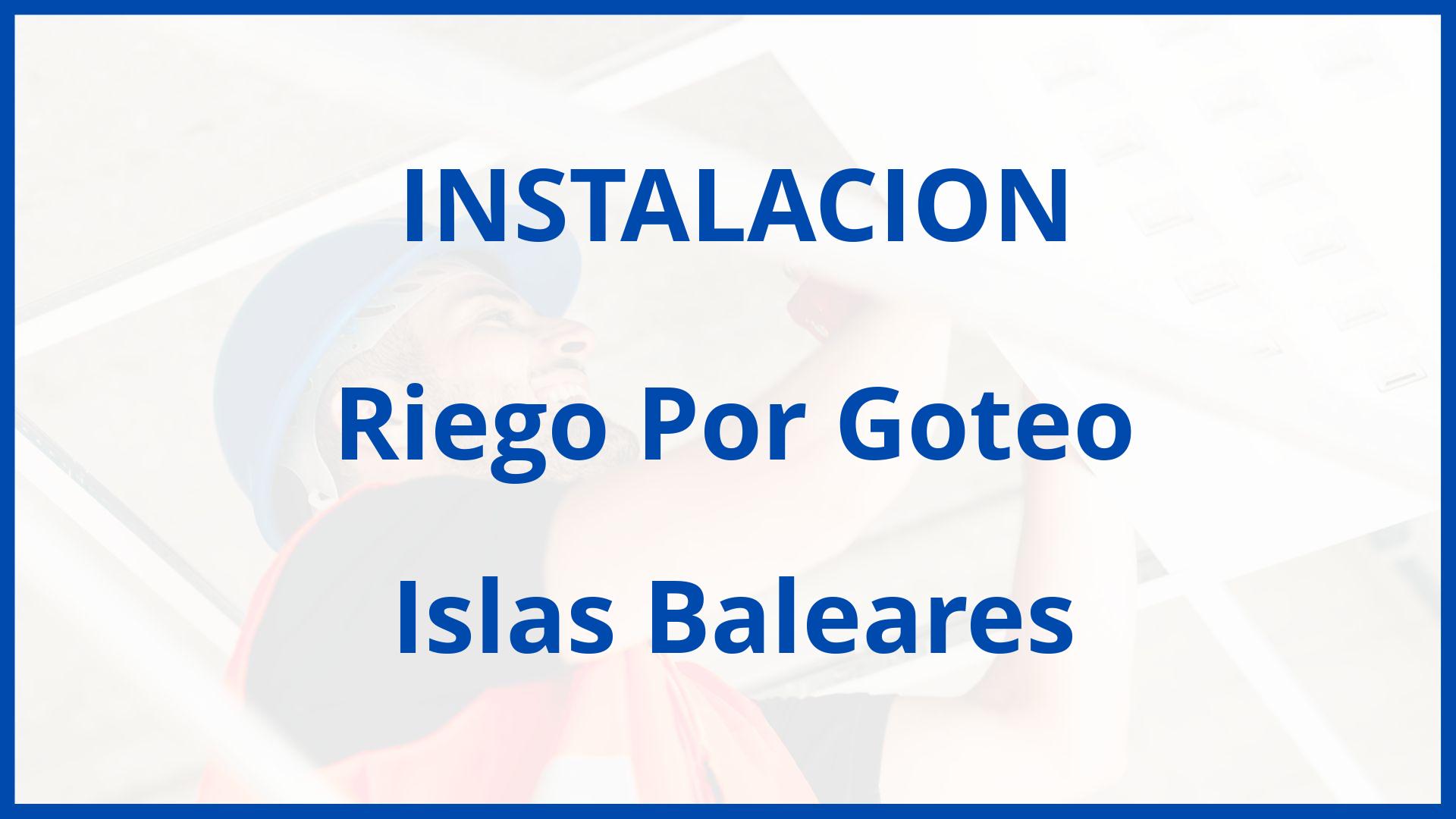 Instalacion De Riego Por Goteo