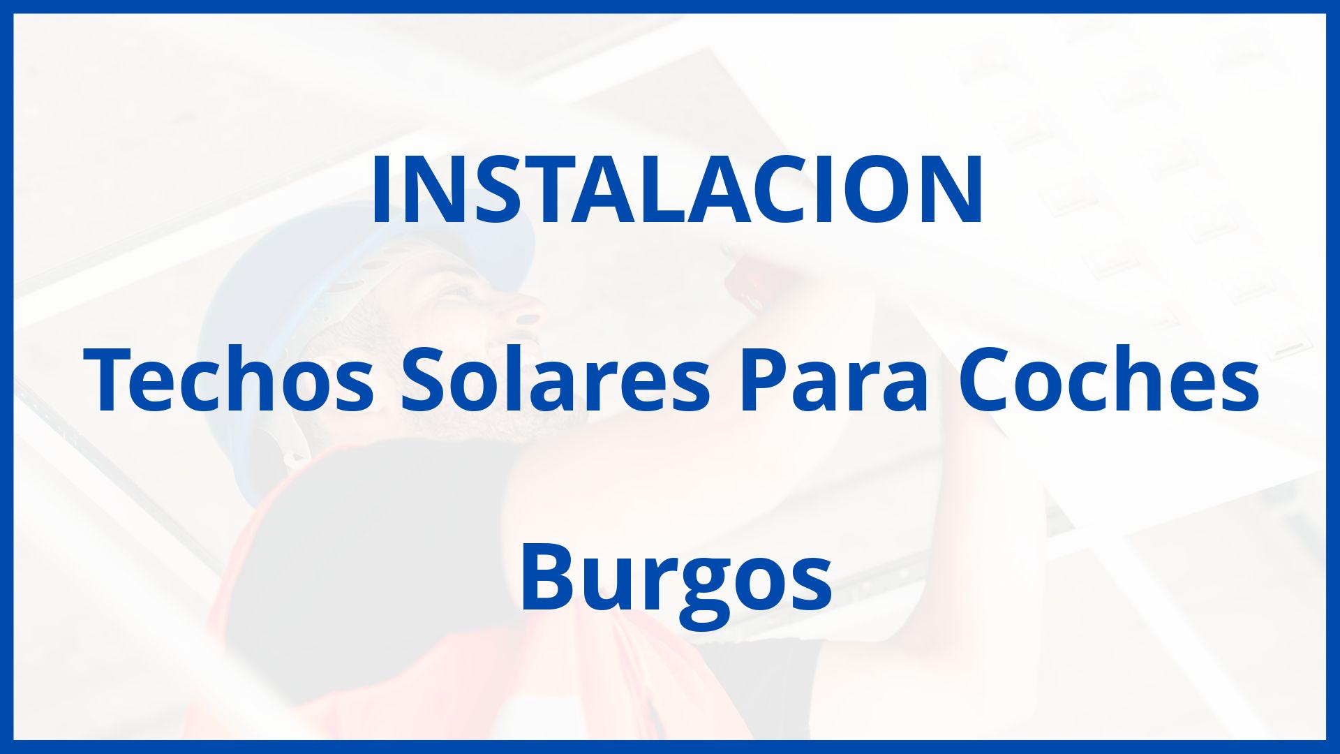 Instalacion De Techos Solares Para Coches