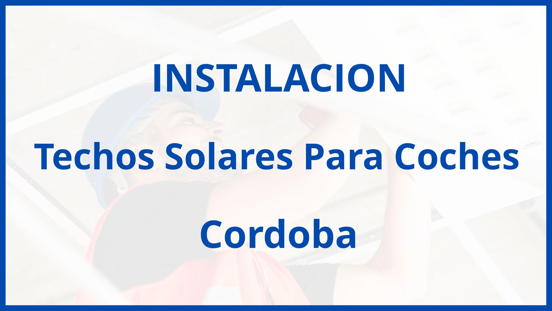 Instalacion De Techos Solares Para Coches